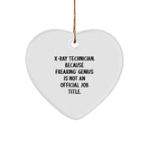 Funny X-Ray Technician Gifts for Him - Heart Ornament with X-Ray Technician Humor, Perfect X-Ray Technician Christmas Unique Gift Ideas - Image 1